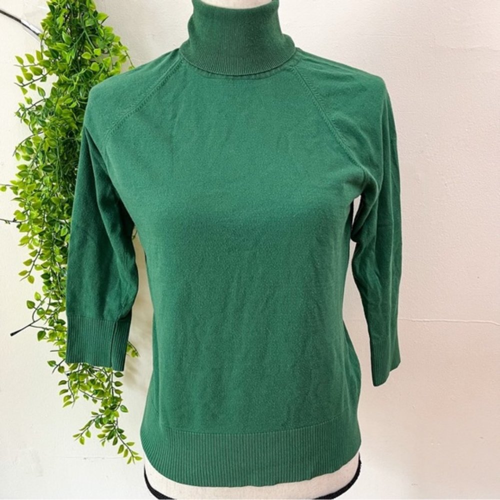 Green Vintage Turtleneck 90s small wash wear
